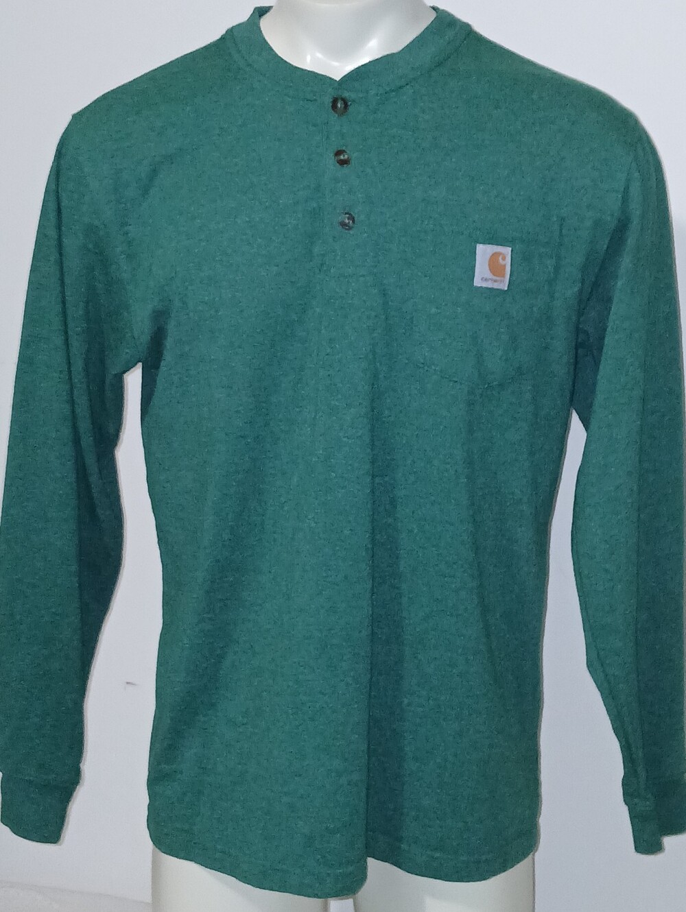 Carhartt Mens Loose Fit Heavyweight Long Sleeve Henley Pocket T - Shirt M